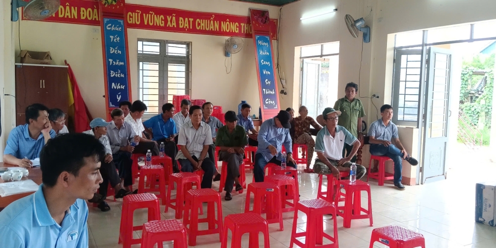 Tham vấn cộng đồng dân cư khu vực Dự án khai thác cát làm VLXDTT tại mỏ cát xã Bình Minh (vị trí 1) và xã Bình Mỹ (khu vực phía Tây- nay là mỏ cát xã Bình Chương (khu vực phía Tây), tỉnh Quảng Ngãi