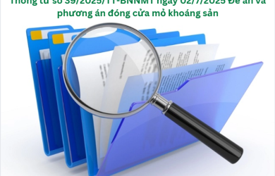 Thông tư số 39/2025/TT-BNNMT ngày 02/7/2025 - Thông tư quy định về đóng cửa mỏ khoáng sản
